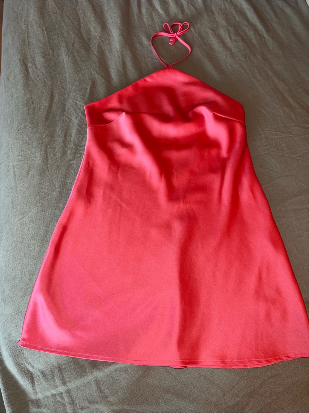 All Saints Coral Halter Mini Dress